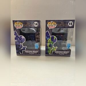 New Funko Pop Disney Fantasia Mickey Art Series Set Of 2